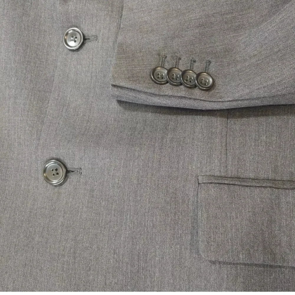 Banana Republic Sports Coat Men Sz 44R Blazer Jacket Wool 2 Button Charcoal Grey